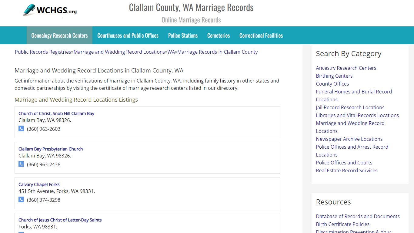 Clallam County, WA Marriage Records - Online Marriage Records